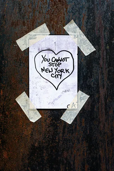 Heart-shaped note saying "You cannot stop New York City" - Photo by New York Said on Unsplash