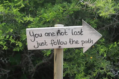 Wooden sign with an inspirational message in the woods — Photo by karina trinidad on Unsplash